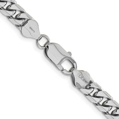 14k White Gold 6.25mm Solid Miami Cuban Chain