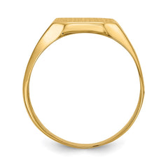 14k 10.5x9.0mm Open Back Mens Signet Ring