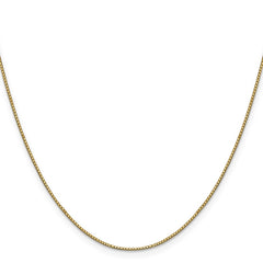 14K 24 inch .9mm Box with Lobster Clasp Chain