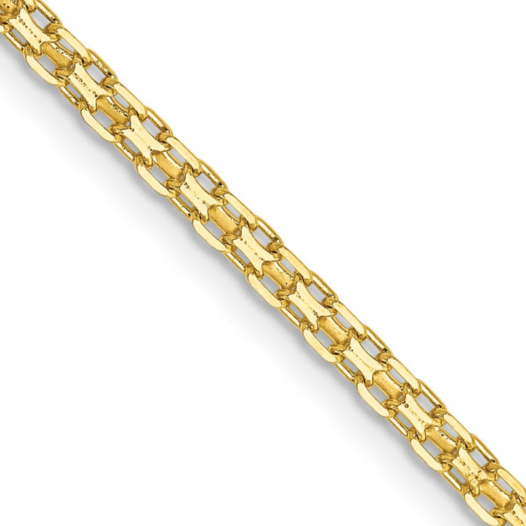 14K 24 inch 1.8mm Lightweight Flat Bismark with Lobster Clasp Chain