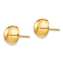 14k 10mm Polished Half Ball Post Earrings