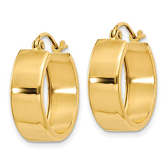 14K 5.5x18mm Polished Hoop Earrings