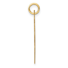 14K Polished Engravable 23mm Heart Disc Pendant
