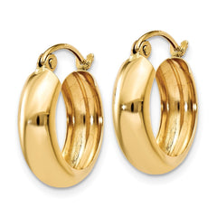14k 4.75x16mm Polished Round Hoop Earrings