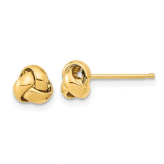 14k 6.5mm Polished Love Knot Post Earrings