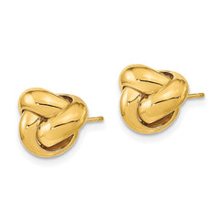14k 11mm Polished Love Knot Post Earrings