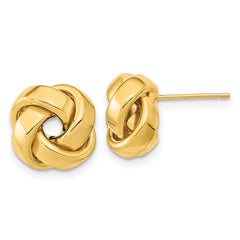 14k 12mm Polished Love Knot Post Earrings