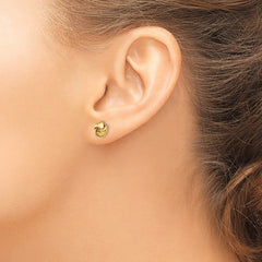 14k 8mm Polished Love Knot Post Earrings