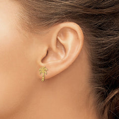 14k Polished Palm Tree Post Earrings
