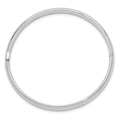 14k 3/16 White Gold 5mm Hinged Baby Bangle