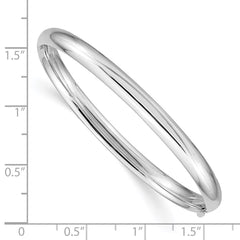 14k 3/16 White Gold 5mm Hinged Baby Bangle