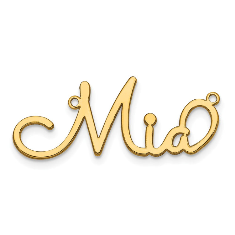 14k Yellow Gold Polished Sacramento Font Name Plate