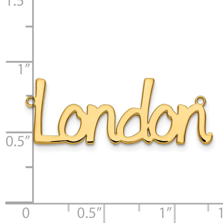 14k Yellow Gold Polished Name Plate