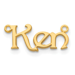 14k Yellow Gold name Plate