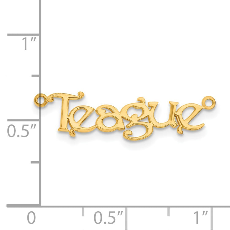 14k Yellow Gold name Plate