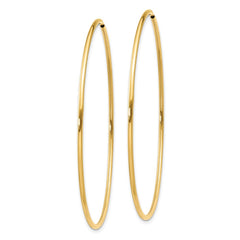 14k 1.2x54mm Polished Endless Tube Hoop Earrings