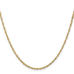 14K 24 inch 1.70mm Singapore with Lobster Clasp Chain