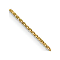 14k 24 inch 1mm Parisian Wheat with Lobster Clasp Chain