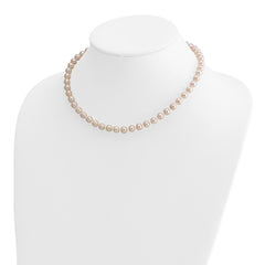 14k 6-7mm White Round Akoya Saltwater Cultured Pearl 16 inch Necklace