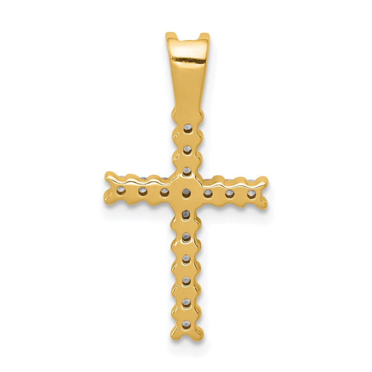 14k 1/4 carat Diamond Latin Cross Pendant