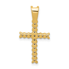 14k 1/4 carat Diamond Latin Cross Pendant