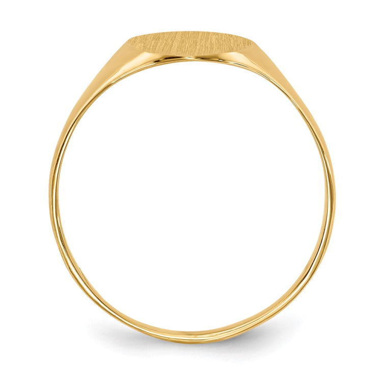 14k 8.5x10.0mm Closed Back Signet Ring