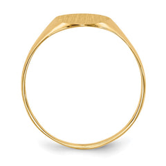 14k 8.5x10.0mm Closed Back Signet Ring