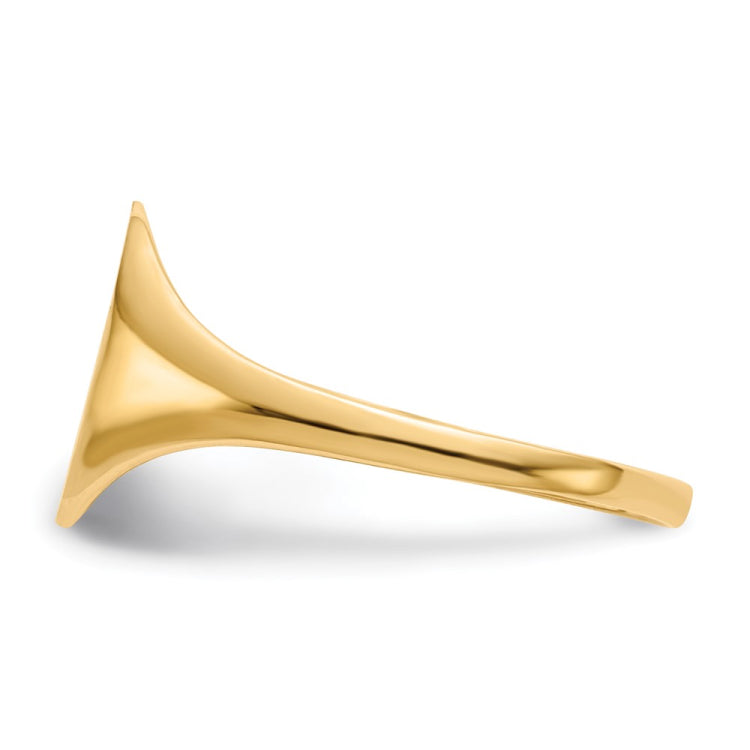 14k 8.5x10.0mm Closed Back Signet Ring