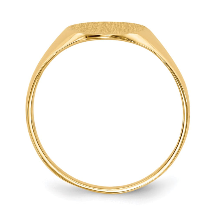 14k 9.5x11.0mm Closed Back Signet Ring