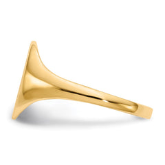 14k 9.5x11.0mm Closed Back Signet Ring
