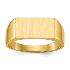 14k 13.0x7.0mm Closed Back Signet Ring