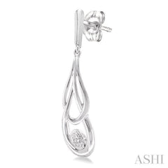 1/50 Ctw Single Cut Diamond Fashion Earrings in Sterling Silver