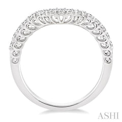 1/3 ctw Round Cut Diamond Wedding Band in 14K White Gold