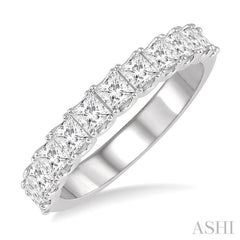 1 1/5 Ctw Princess Cut Diamond Matching Wedding Band in 14K White Gold