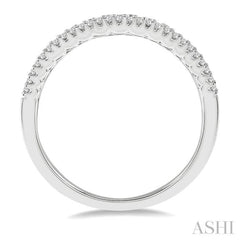 3/8 Ctw Double Row Round Cut Diamond Band in 14K White Gold