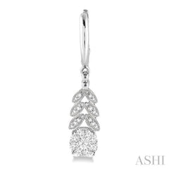 1/2 Ctw Lovebright Round Cut Diamond Earrings in 10K White Gold