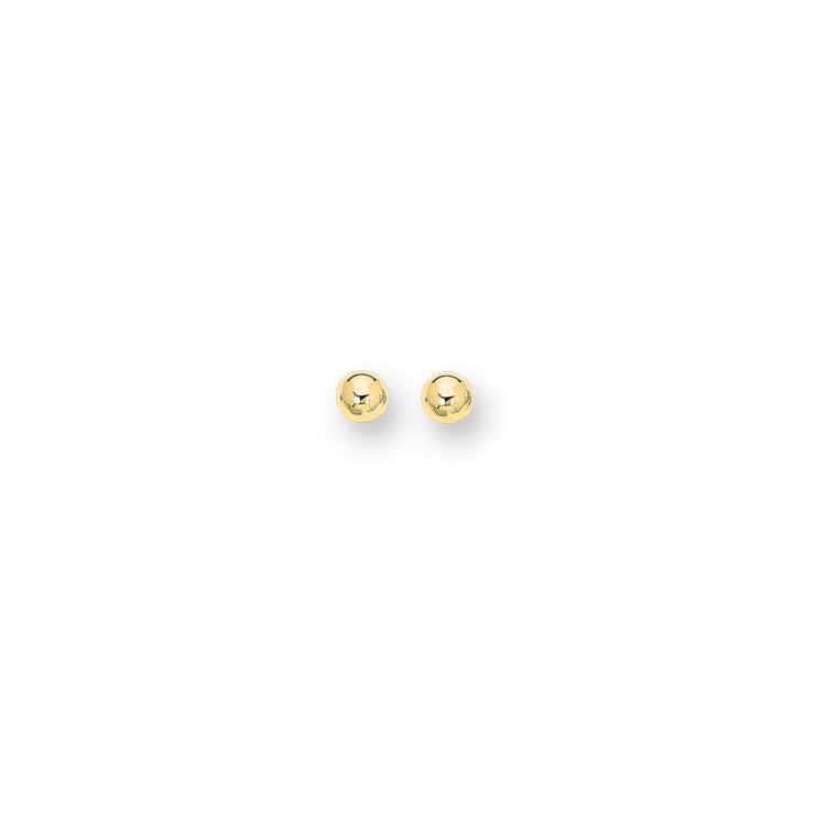 14K Yellow Gold Polished 7mm Post Earring