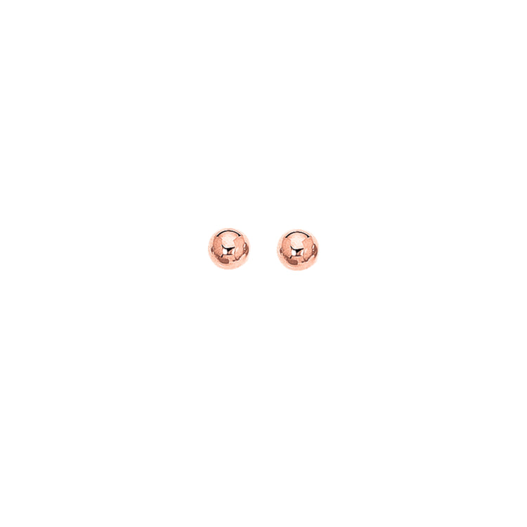 14K Rose Gold Polished 6mm Post Earring