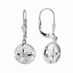 Sterling Silver Sand Dollar Dangle Earrings
