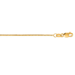 14K Yellow Gold 0.85mm Classic Box 24 Chain with Lobster Lock