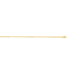 14K Yellow Gold 1.8mm Semi-Solid Box 18 Chain with Lobster Lock