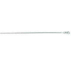 14K White Gold 1.1mm Classic Box 20 Chain with Lobster Lock