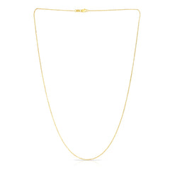 14K Yellow Gold 0.87mm Diamond Cut Cable 20 Chain with Lobster Lock