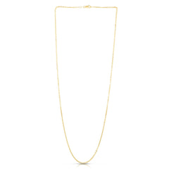 14K Yellow Gold 1.9mm Diamond Cut Cable 22 Chain with Lobster Lock
