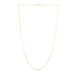 14K Yellow Gold 1.1mm Diamond Cut Rolo 16 Chain with Lobster Lock