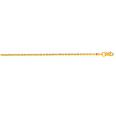 14K Yellow Gold 2.3mm Lite Forsantina 18 Chain with Lobster Lock