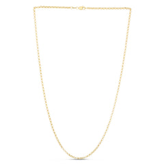 14K Yellow Gold 2.5mm Lite Rolo 22 Chain with Lobster Lock