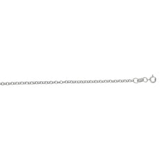 14K White Gold 1.9mm Lite Rolo 18 Chain with Spring Ring Clasp