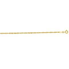 14K Yellow Gold 1.8mm Singapore 20 Chain with Spring Ring Clasp