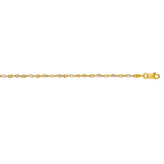 14K Gold 2.5mm Singapore 18 Chain with Lobster Lock